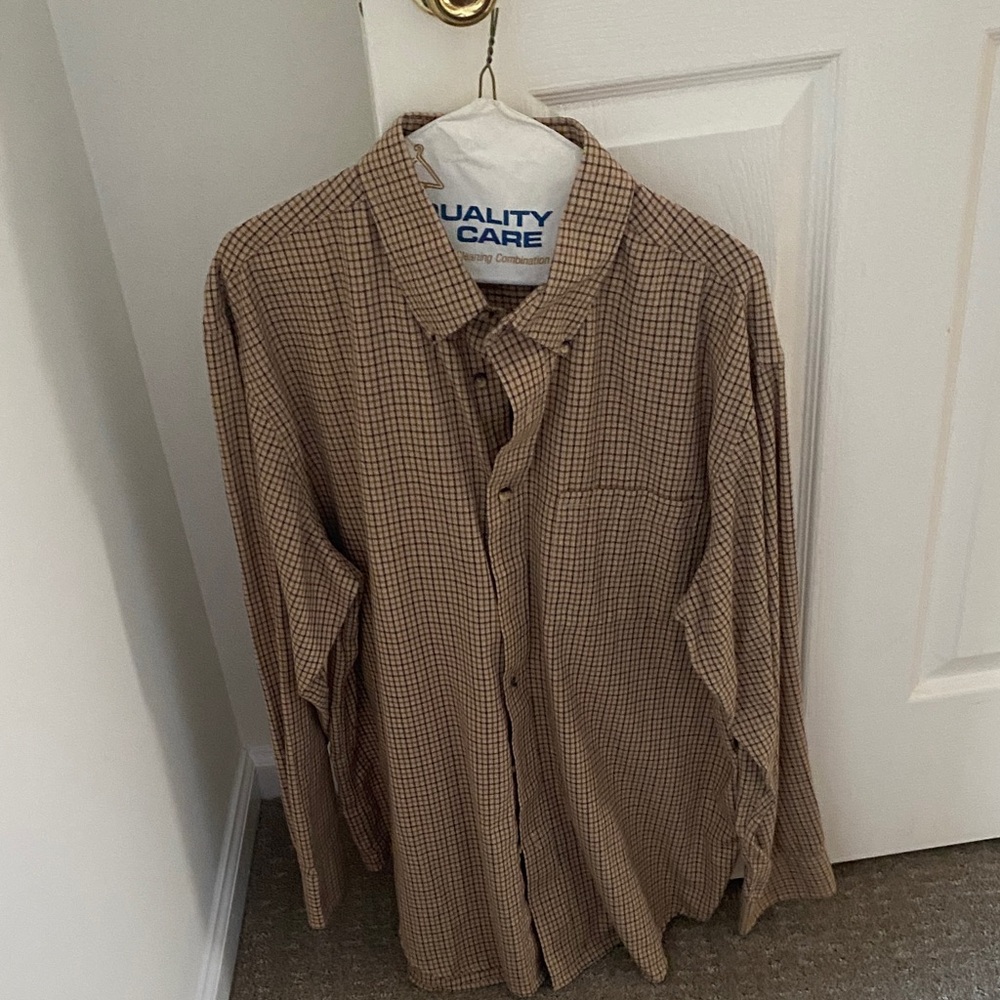 Arrow Men's Brown Checkered Casual Shirt